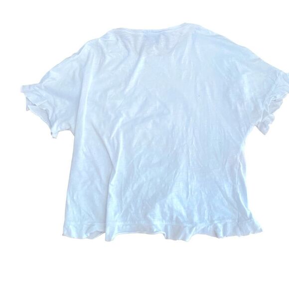 Derek Lam Collective White Ruffle Top Size Medium - Picture 6 of 6